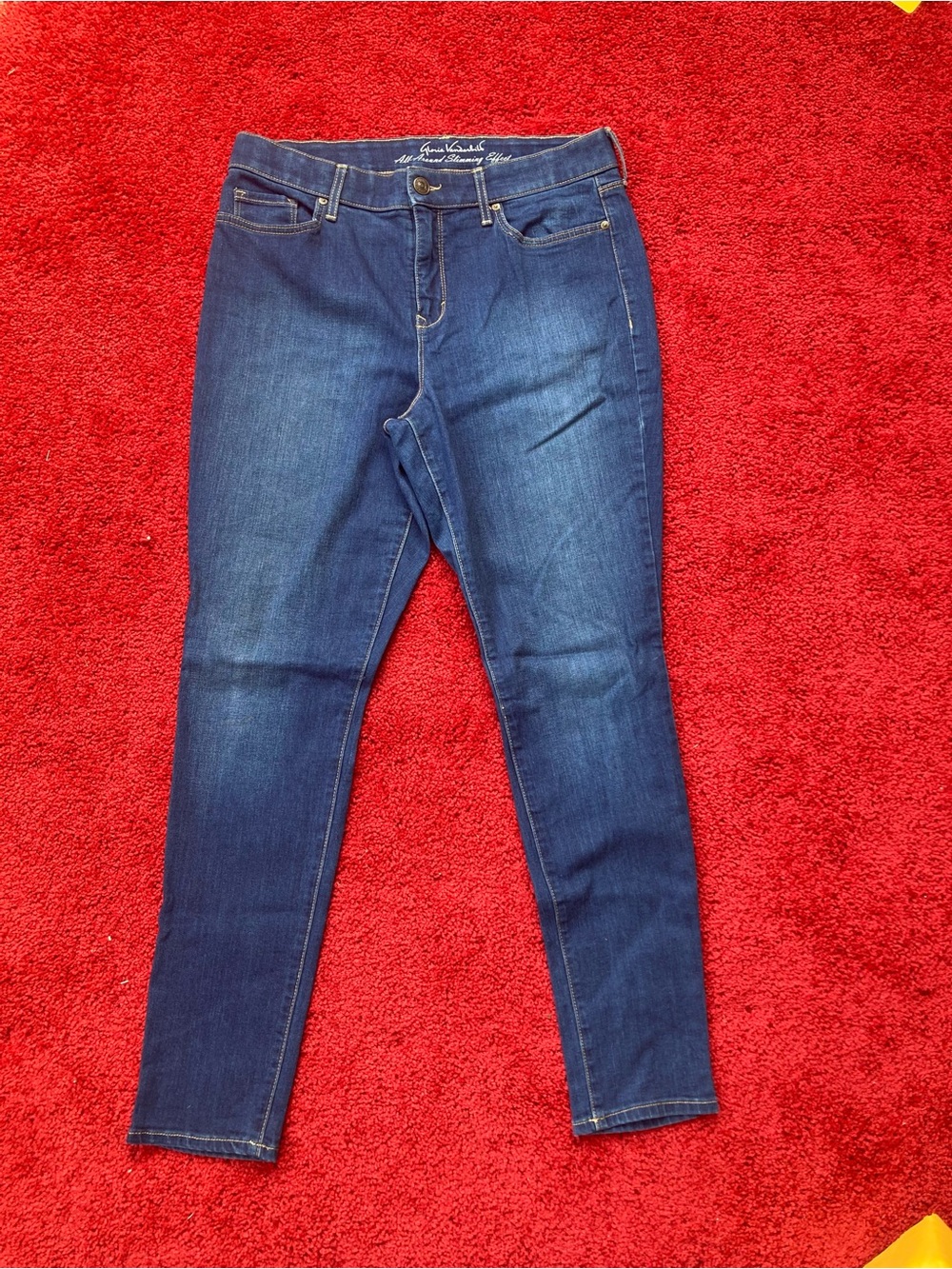 Gloria Vanderbilt Women's Dark Blue Skinny Jeans Size 12 Slimming
